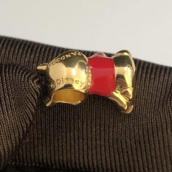 Disney Pandora Winnie the Pooh Bear Charm Gold plated - Picture 12 of 13